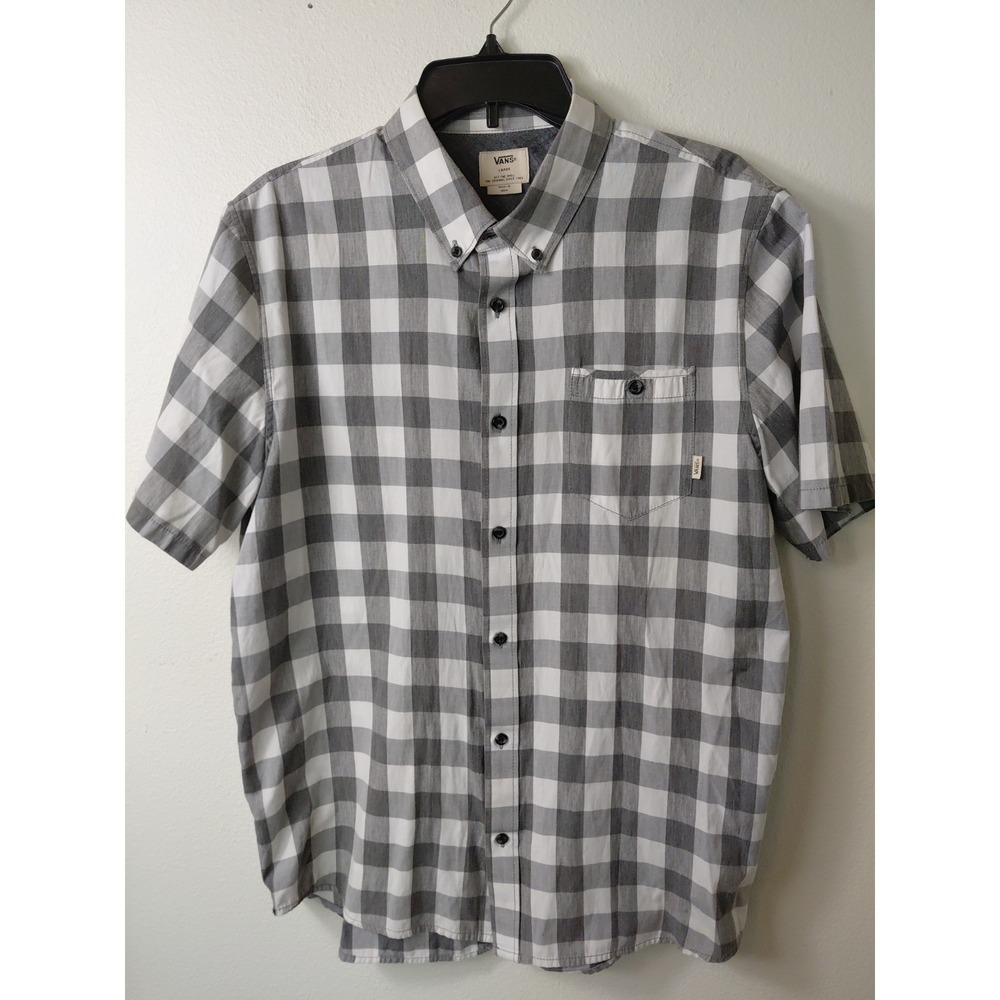 Vans Short Sleeve Button Down Shirt Mens Size Large